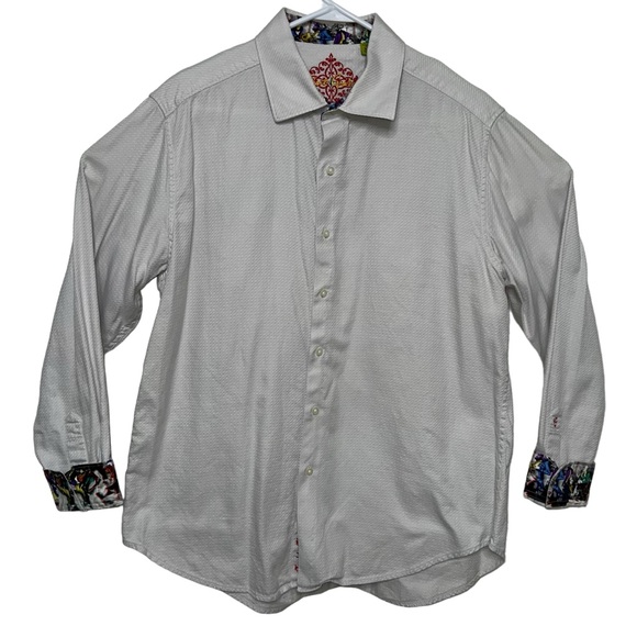 Robert Graham Other - Robert Graham Button Down Dress Shirt With Masquerade Cuffs Extra Large